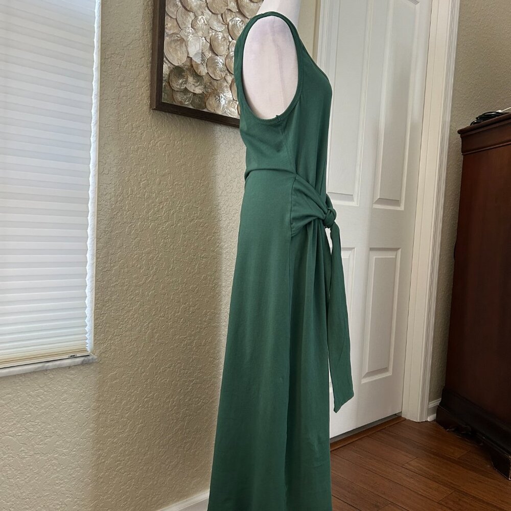 Anthropologie LSPACE Hunter Green Tie Waist Maxi Dress - Picture 6 of 7